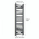 300mm x 1200mm Anthracite Flat Towel Rail Dimensions and Specification Diagram