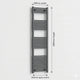 400mm x 1800mm Anthracite Flat Towel Rail Dimensions and Specification Diagram