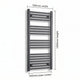 500mm x 1000mm Anthracite Flat Towel Rail Dimensions and Specification Diagram