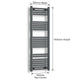 500mm x 1400mm Anthracite Flat Towel Rail Dimensions and Specification Diagram
