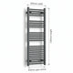 500mm x 1200mm Black Flat Towel Rail Dimensions and Specification Diagram