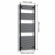 550mm x 1800mm Black Flat Towel Rail Dimensions and Specification Diagram