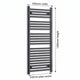 600mm x 1200mm Black Flat Towel Rail Dimensions and Specification Diagram