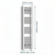 Chrome towel rail dimensions — 250mm × 1000mm