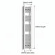 Chrome towel rail dimensions — 250mm × 1200mm
