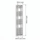 Chrome towel rail dimensions — 250mm × 1600mm