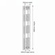 Chrome towel rail dimensions — 250mm × 1800mm