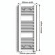 Chrome towel rail dimensions — 250mm × 600mm