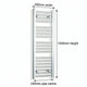 Chrome towel rail dimensions — 300mm × 1000mm