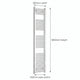 Chrome towel rail dimensions — 300mm × 1800mm