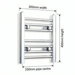 Chrome towel rail dimensions — 300mm × 400mm