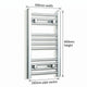 Chrome towel rail dimensions — 300mm × 600mm