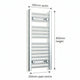 Chrome towel rail dimensions — 300mm × 800mm
