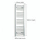 Chrome towel rail dimensions — 350mm × 1000mm