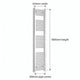 Chrome towel rail dimensions — 350mm × 1800mm
