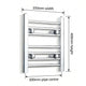 Chrome towel rail dimensions — 350mm × 400mm