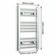 Chrome towel rail dimensions — 350mm × 600mm