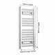 Chrome towel rail dimensions — 350mm × 800mm