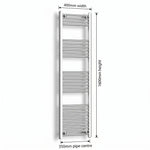 Chrome towel rail dimensions — 400mm × 1600mm