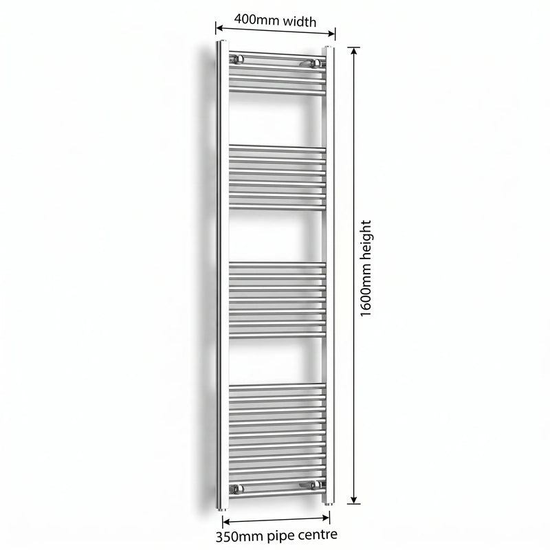Chrome towel rail dimensions — 400mm × 1600mm