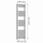 Chrome towel rail dimensions — 400mm × 1800mm