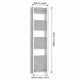 Chrome towel rail dimensions — 400mm × 1800mm