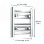 Chrome towel rail dimensions — 400mm × 400mm