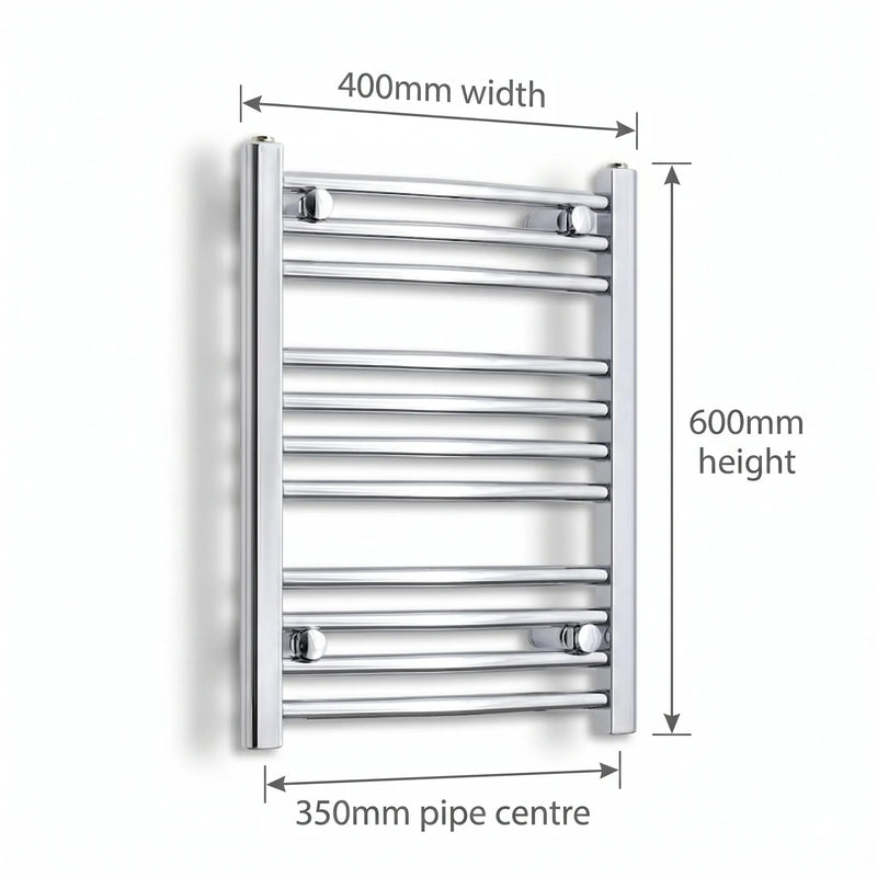 Chrome towel rail dimensions — 400mm × 600mm