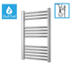 700x400mm Chrome Dual Fuel Flat Heated Towel Rail Radiator