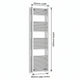 Chrome towel rail dimensions — 450mm × 1600mm