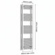 Chrome towel rail dimensions — 450mm × 1800mm