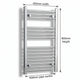 Chrome towel rail dimensions — 450mm × 800mm