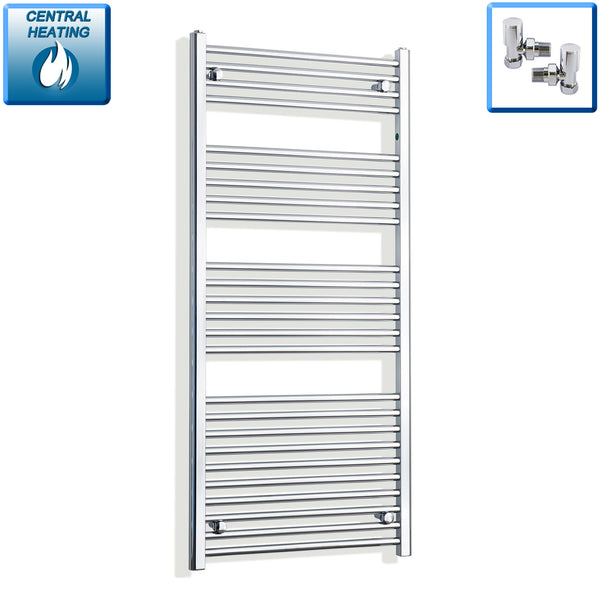 1400x800mm Heated Straight Towel Rail Radiator Chrome