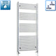 1400x800mm Heated Straight Towel Rail Radiator Chrome
