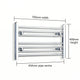 700x400mm Heated Straight Towel Rail Chrome - Elegant Radiators