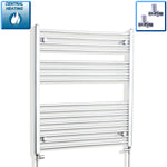 900x1000mm Heated Straight Towel Rail Radiator Chrome