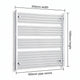 950mm x 1000mm Chrome Flat Towel Rail Dimensions and Specification Diagram