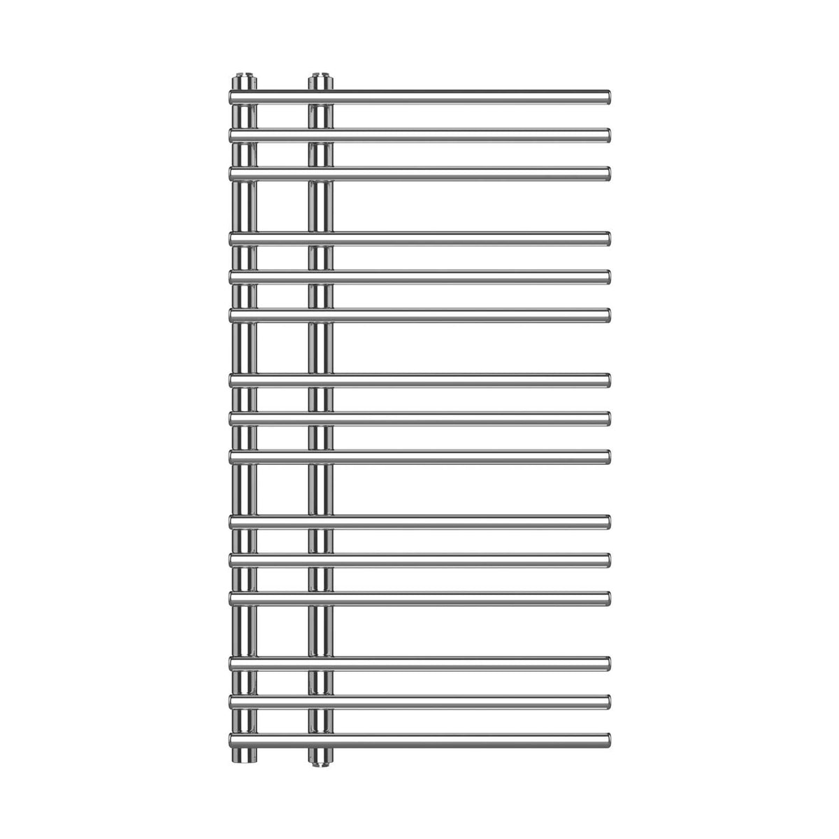 900 mm High x 500 mm Wide Difta Pre-Filled Electric Heated Towel Radiator Flat Chrome FRONT