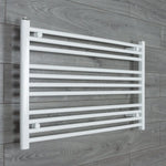 600x1000mm Flat White Towel Rail Without Valves