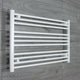 600 x 1000 White Dual Fuel Flat Heated Towel Rail Radiator - Elegant Radiators