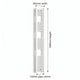 1600x200mm  white towel rail dimensions