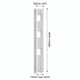 200mm x 1800mm White Flat Towel Rail Dimensions and Specification Diagram