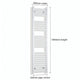 300mm x 1400mm White Flat Towel Rail Dimensions and Specification Diagram