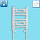 300mm x 400mm White Flat Towel Rail Dimensions and Specification Diagram