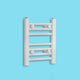 300mm x 400mm White Flat Towel Rail Dimensions and Specification Diagram