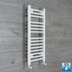 300mm x 800mm White Flat Towel Rail Dimensions and Specification Diagram