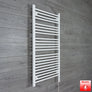 650mm Wide 1200mm High Pre-Filled White Electric Towel Rail Radiator With Thermostatic GT Element