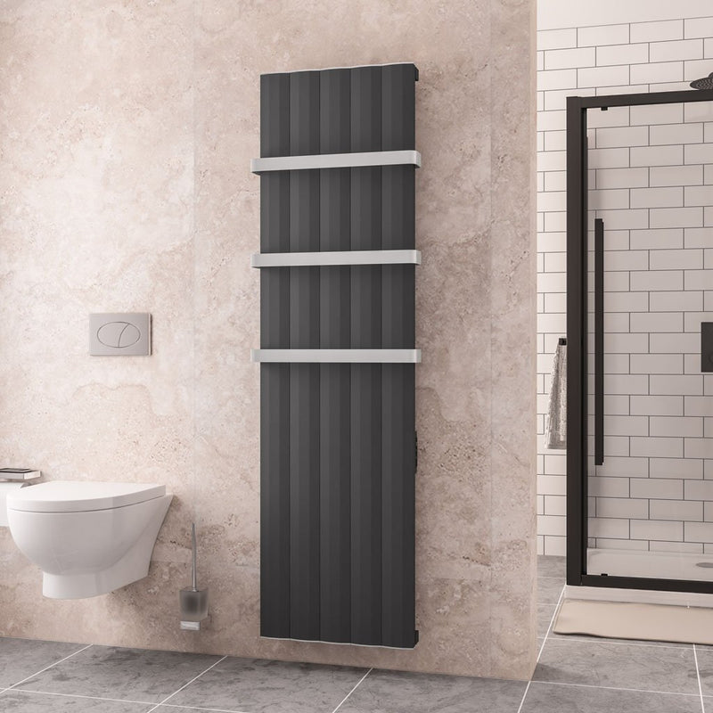 Faro Vertical Dry Element Aluminium Radiator Towel Hanger 