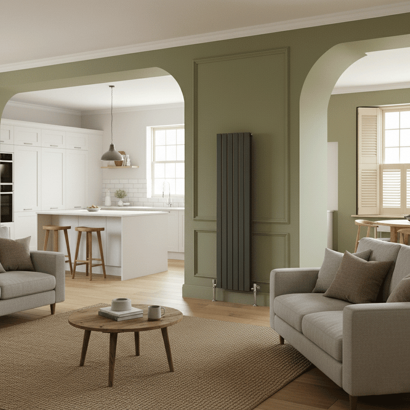 Matt Black Heated Towel Rail