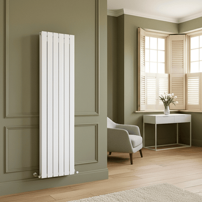Elegant Flatty White Vertical Column Panel Radiator – Single/Double